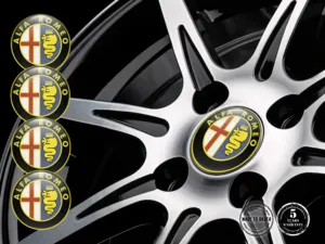 Alfa Romeo Felgenaufkleber für Autos Luxusgewölbte Logos